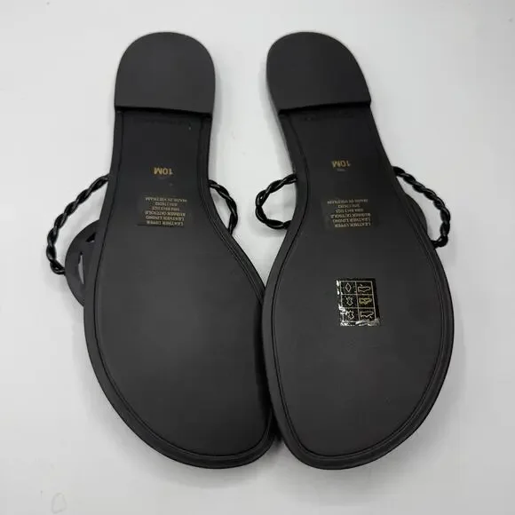 NEW NWT Tory Burch x BonBon Women's Miller Twist Sandals Black Size 10 - Picture 4 of 7